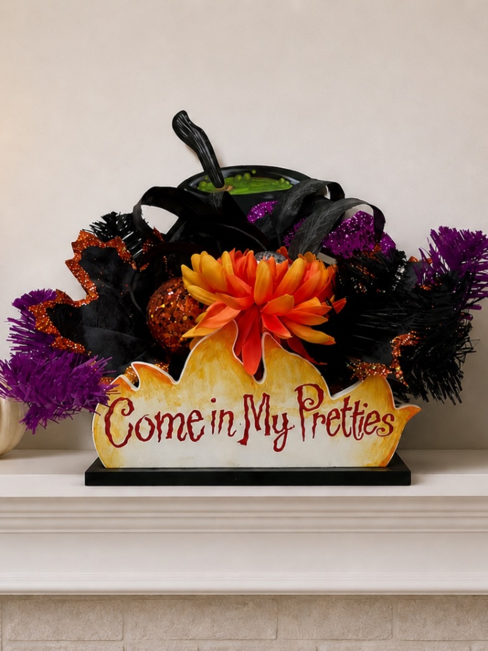 Ashland Michaels Halloween Centerpiece Witch Cauldron Decor